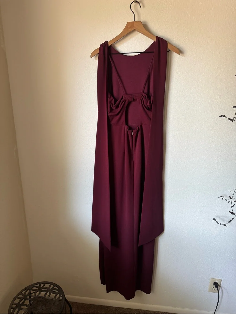 BHLDN | Wine London Crepe Tie-Back Dress